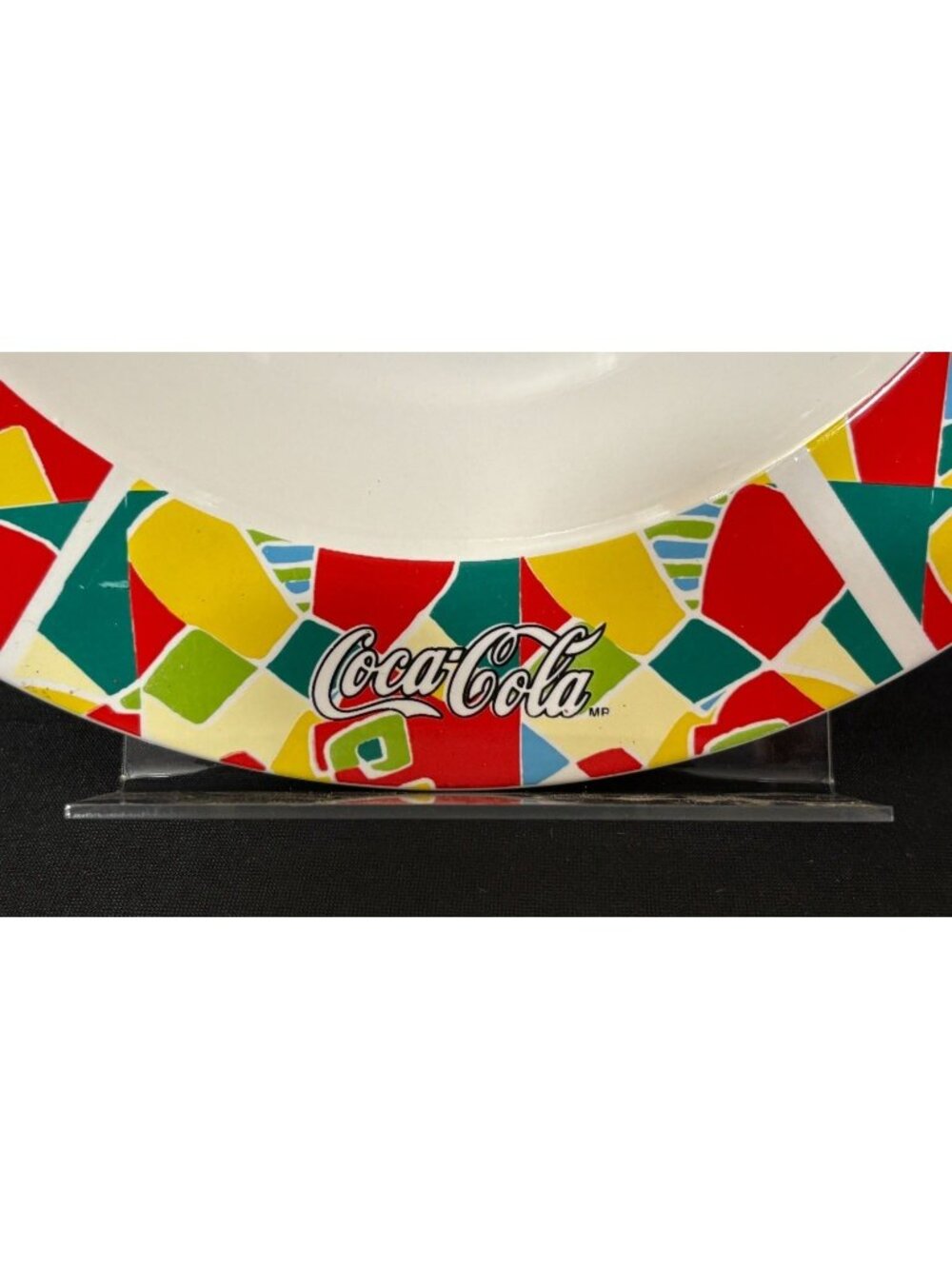 Vintage Coca Cola Santa Anita Stoneware Plate Bowl Soup Salad Bowl Mosaic Mexico - Picture 2 of 5